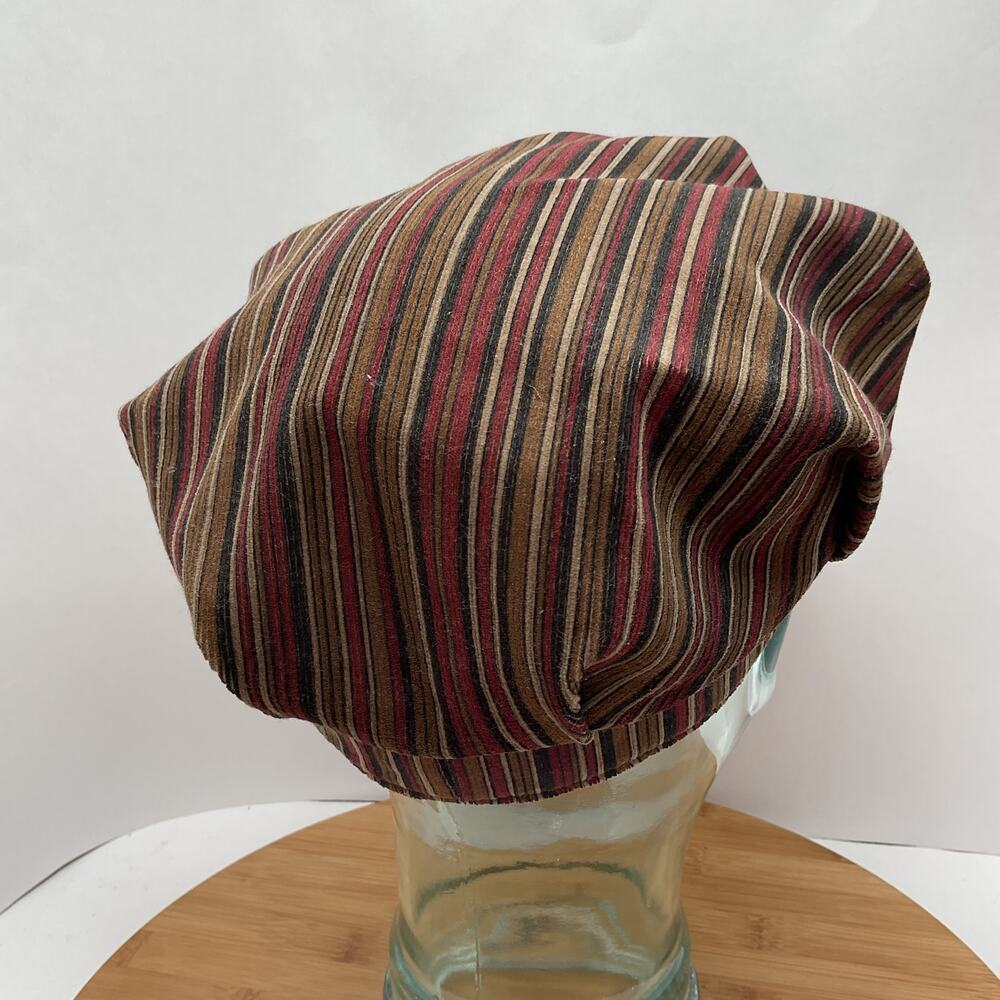 Filippo Catarzi Designed Striped Gatsby Newsboy Hat made in Italy - Picture 3 of 7